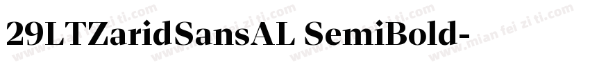 29LTZaridSansAL SemiBold字体转换